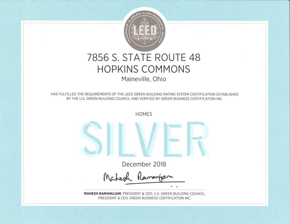 Hopkins Commons LEEDS Certification